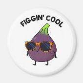Figgin Cool Funny Fig Food Pun Magneet (Voorkant)