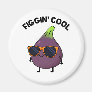 Figgin Cool Funny Fig Food Pun Magneet