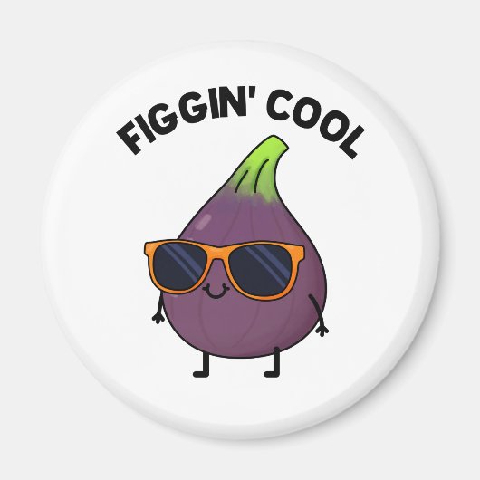 Figgin Cool Funny Fig Food Pun Magneet (Voorkant)