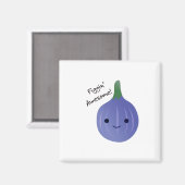 Figgin Geweldige Cute Kawaii Fig Magneet (Voorkant / Achterkant)