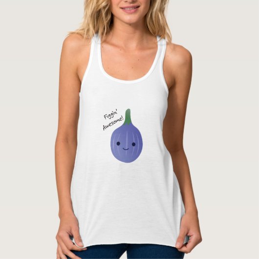 Figgin Geweldige Cute Kawaii Fig Tanktop (Voorkant)