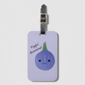 figgin Geweldige Fig Pun Bagagelabel (Voorkant (verticaal))