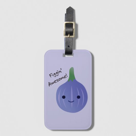 figgin Geweldige Fig Pun Bagagelabel (Voorkant (verticaal))