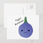 figgin Geweldige Fig Pun Feestdagenkaart (Voorkant / Achterkant)