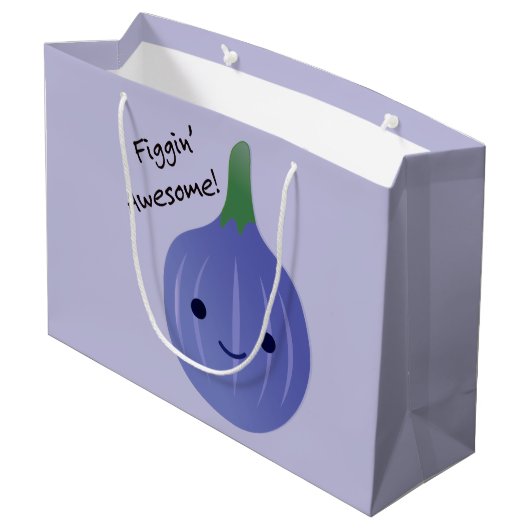 figgin Geweldige Fig Pun Groot Cadeauzakje (Achterkant Gekanteld)
