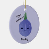 figgin Geweldige Fig Pun Keramisch Ornament (Rechts)