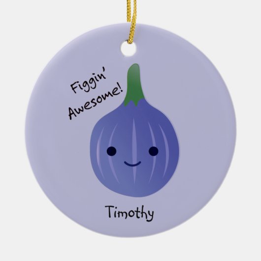 figgin Geweldige Fig Pun Keramisch Ornament (Voorkant)