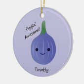 figgin Geweldige Fig Pun Keramisch Ornament (Links)