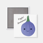 figgin Geweldige Fig Pun Magneet (Voorkant / Achterkant)
