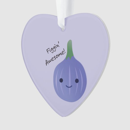 figgin Geweldige Fig Pun Ornament (voorkant)