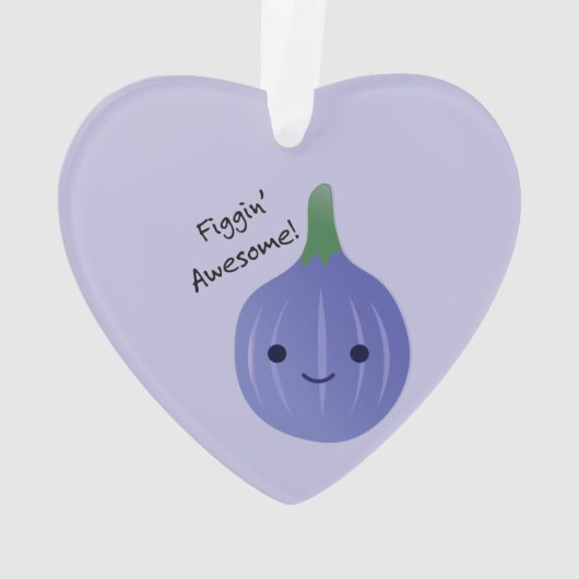 figgin Geweldige Fig Pun Ornament (achterkant)