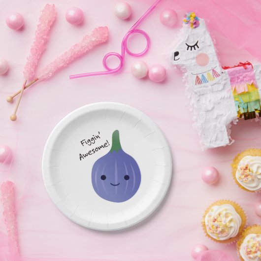 figgin Geweldige Fig Pun Papieren Bordje (Feest)