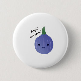 figgin Geweldige Fig Pun Ronde Button 5,7 Cm