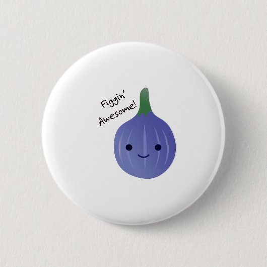 figgin Geweldige Fig Pun Ronde Button 5,7 Cm (Voorkant)