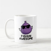 Figgin Geweldige Funny Fruit Fig Pun Koffiemok (Links)