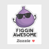 Figgin Geweldige Funny Fruit Fig Pun Sticker (Vel)