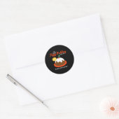 Figgy Pudding Retro T Christmas Ronde Sticker (Envelop)
