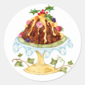 Figgy Pudding Ronde Sticker (Voorkant)