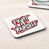 Fight 4 yourself bier onderzetter (Linkerzijde)