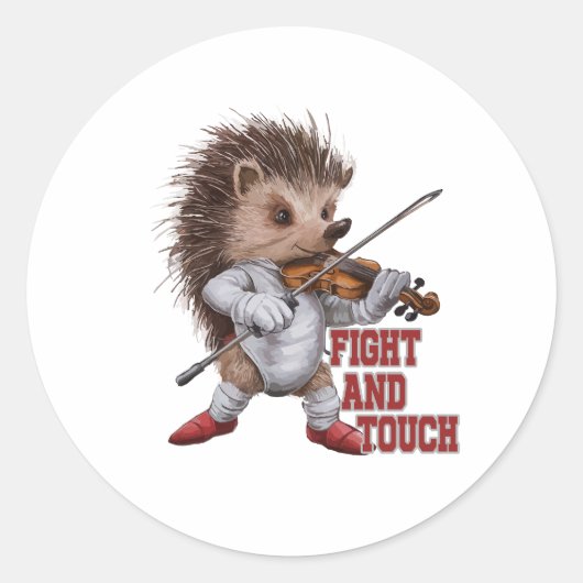 fight and touch ronde sticker (Voorkant)