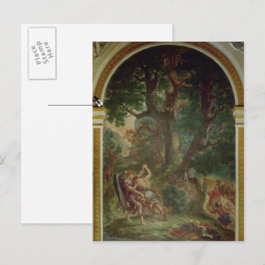 Fight between Jacob and the Angel, 1850-61 Briefkaart (Voorkant / Achterkant)