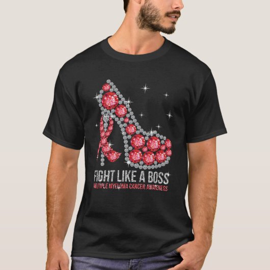 Fight Blood Cancer Like A Boss Multiple Myeloma Ca T-shirt (Voorkant)