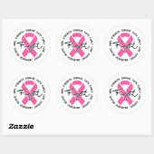Fight Breast Cancer Awareness Ronde Sticker (Vel)