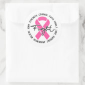 Fight Breast Cancer Awareness Ronde Sticker (Tas)