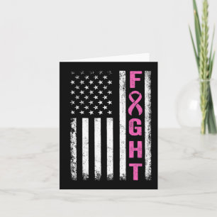 Fight Breast Survivor American Flag Breast Cancer Kaart