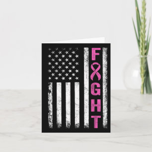 Fight Breast Survivor American Flag Breast Cancer Kaart