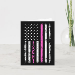 Fight Breast Survivor American Flag Breast Cancer Kaart