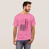 Fight Breast Survivor American Flag Breast Cancer T-shirt (Voorkant volledig)