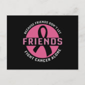 Fight Cancer Alone Friends Matching Breast Cancer Briefkaart (Voorkant)