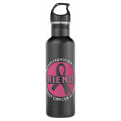 Fight Cancer Alone Friends Matching Breast Cancer Waterfles (Voorkant)