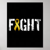 Fight Childhood Cancer Military Style Awareness Ri Poster (Voorkant)