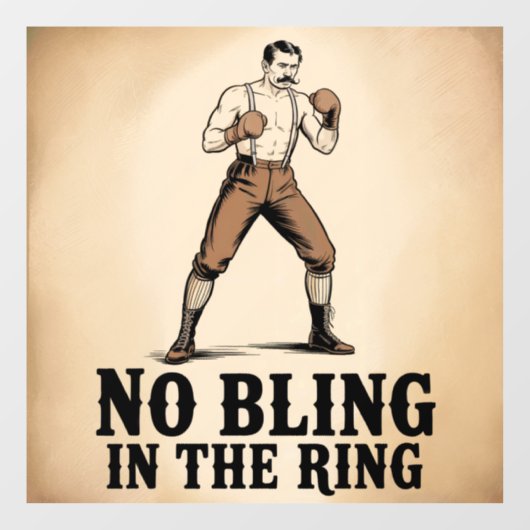 Fight Club - Geen Bling in de Ring Raamsticker (Vel)
