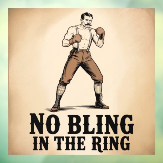 Fight Club - Geen Bling in de Ring Raamsticker (Vel 3)