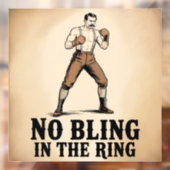 Fight Club - Geen Bling in de Ring Raamsticker (Vel 2)