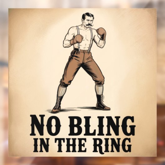 Fight Club - Geen Bling in de Ring Raamsticker (Vel 2)