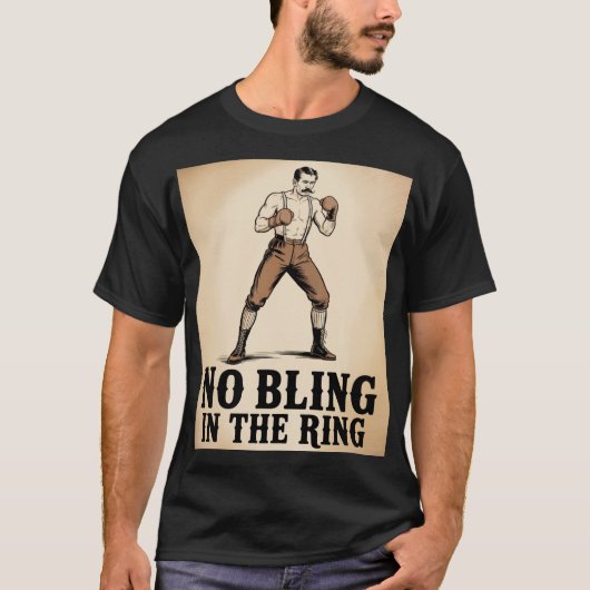 Fight Club - Geen Bling in de Ring T-shirt (Voorkant)