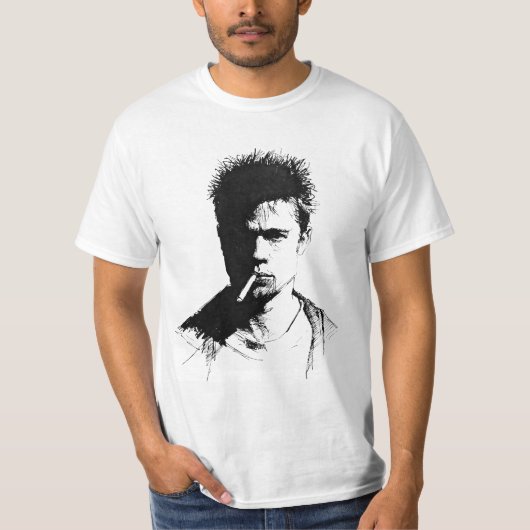 Fight Club Original Black and White T-shirt (Voorkant)
