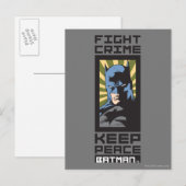 Fight Crime - Keep Peace - Batman Briefkaart (Voorkant / Achterkant)