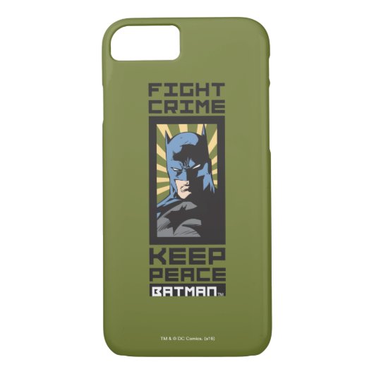Fight Crime - Keep Peace - Batman Case-Mate iPhone Case (Achterkant)