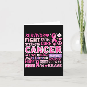 Fight Cure Borstkanker Bewustzijn Woorden van Stre Kaart