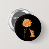 Fight Cure Zonnebloem Olifant Leukemie Bewustzijn Ronde Button 5,7 Cm (Voorkant /achterkant)