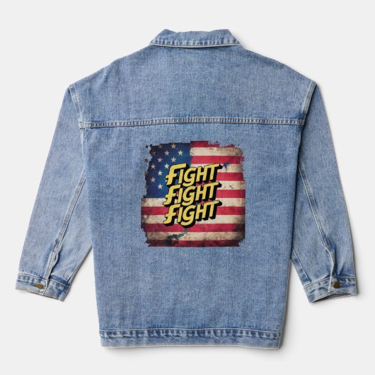 Fight Fight - Donal Trump-selectie Denim Jacket (Achterkant)