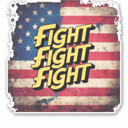 Fight Fight - Donal Trump-selectie Sticker (Voorkant)
