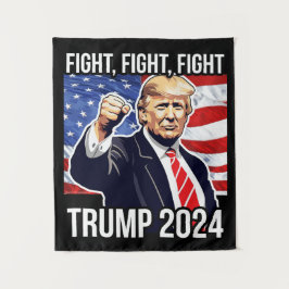 Fight Fight Donald Trump 2024 Amerikaanse vlag Wandkleed