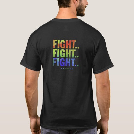 Fight Fight Fight - Zwart T-shirt (Achterkant)