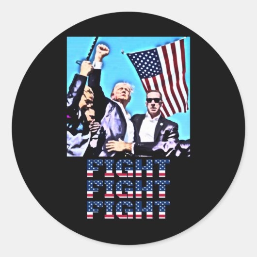 Fight Fight Rally Fist Pump Ronde Sticker (Voorkant)